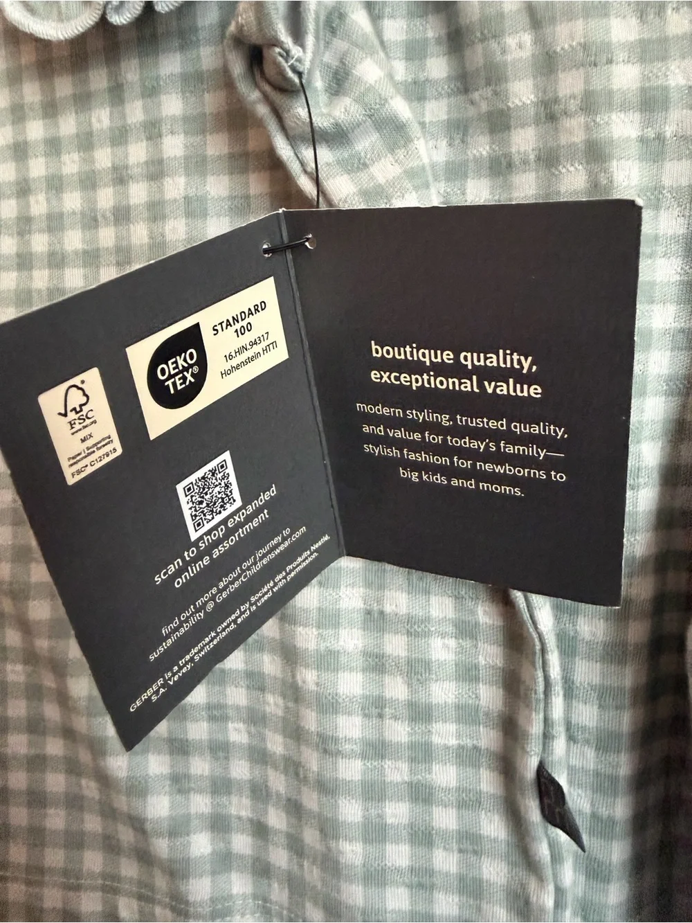 Modern Moments by Gerber Matching Gingham Set NWT Size 4T